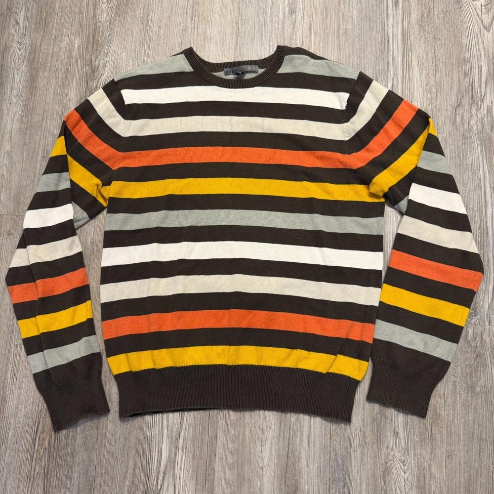 Old‎ Navy Mens Medium Vintage Y2K Striped Lightweight Sweater